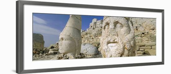 Ancient Carved Stone Heads, Nemrut Dagi (Nemrut Dag), on Summit of Mount Nemrut, Anatolia, Turkey-Lee Frost-Framed Photographic Print