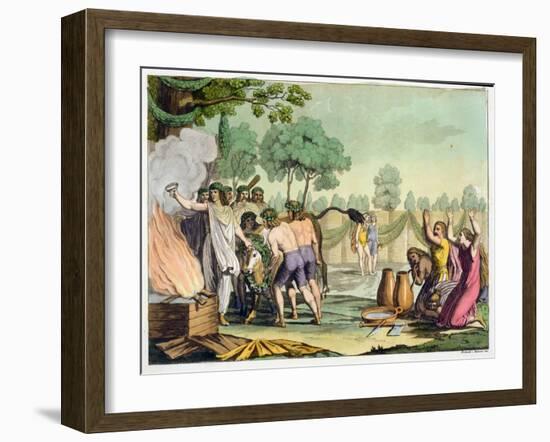 Ancient Celts or Gauls Sacrificing a Cow, circa 1800-18-Vittorio Raineri-Framed Giclee Print