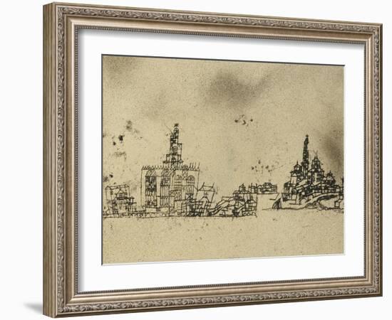 Ancient City on the Water-Paul Klee-Framed Giclee Print