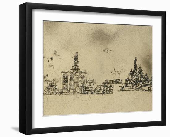 Ancient City on the Water-Paul Klee-Framed Giclee Print