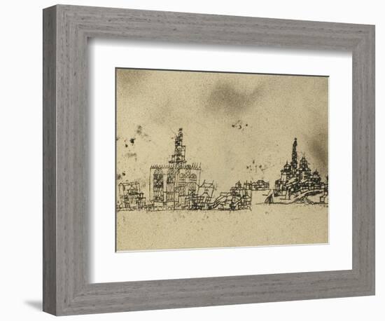 Ancient City on the Water-Paul Klee-Framed Giclee Print