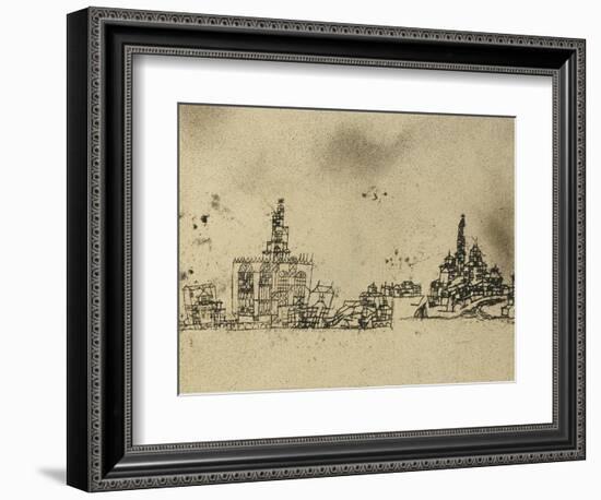 Ancient City on the Water-Paul Klee-Framed Giclee Print