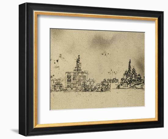 Ancient City on the Water-Paul Klee-Framed Giclee Print