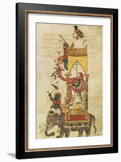 Ancient Diagram of Clock-Science Source-Framed Giclee Print