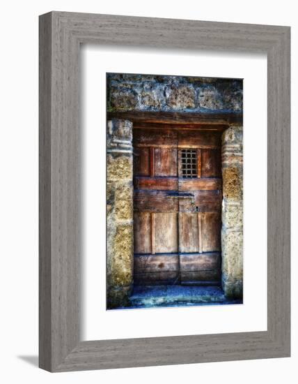 Ancient Door in Civita Di Bagnoregio Italy-George Oze-Framed Photographic Print