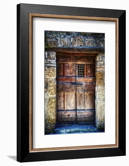 Ancient Door in Civita Di Bagnoregio Italy-George Oze-Framed Photographic Print