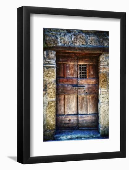 Ancient Door in Civita Di Bagnoregio Italy-George Oze-Framed Photographic Print