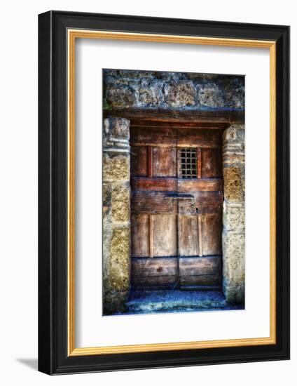 Ancient Door in Civita Di Bagnoregio Italy-George Oze-Framed Photographic Print