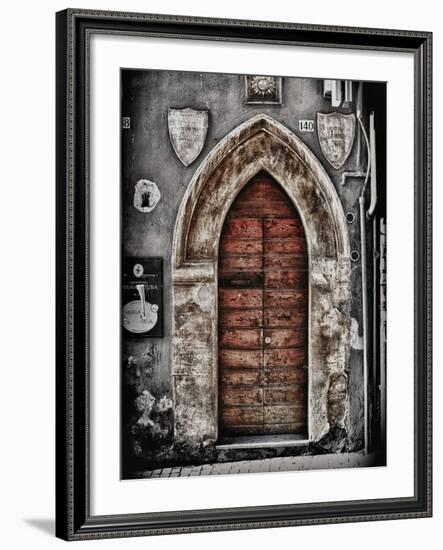 Ancient Door in L'Aquila-Andrea Costantini-Framed Photographic Print