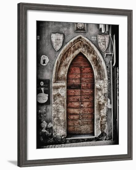 Ancient Door in L'Aquila-Andrea Costantini-Framed Photographic Print