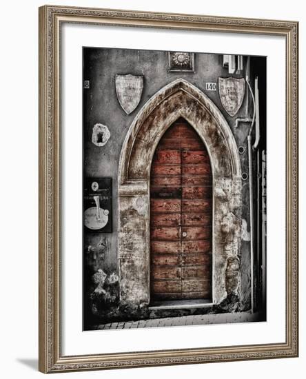 Ancient Door in L'Aquila-Andrea Costantini-Framed Photographic Print