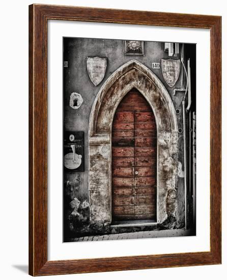 Ancient Door in L'Aquila-Andrea Costantini-Framed Photographic Print