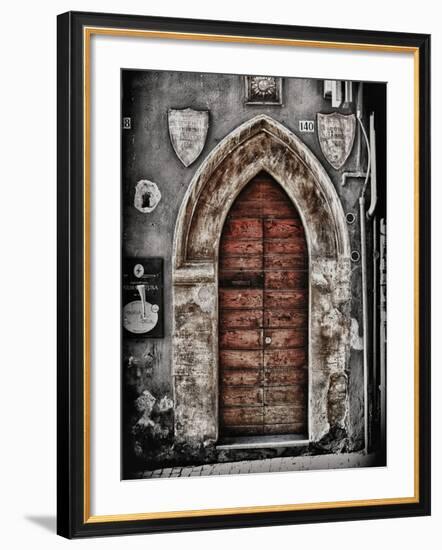 Ancient Door in L'Aquila-Andrea Costantini-Framed Photographic Print