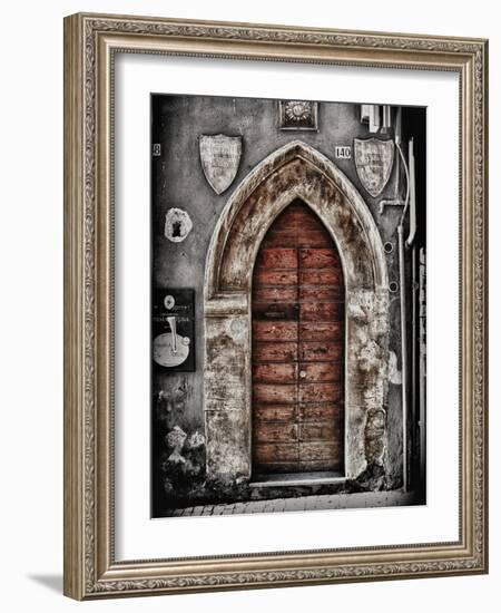 Ancient Door in L'Aquila-Andrea Costantini-Framed Photographic Print