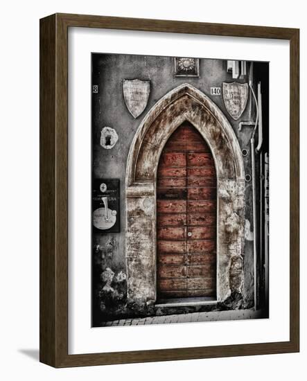 Ancient Door in L'Aquila-Andrea Costantini-Framed Photographic Print