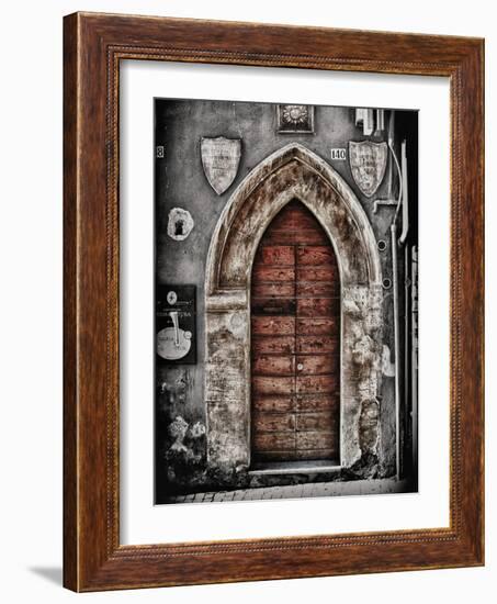 Ancient Door in L'Aquila-Andrea Costantini-Framed Photographic Print