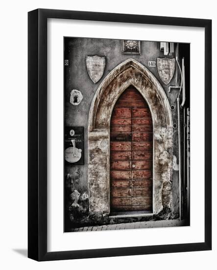 Ancient Door in L'Aquila-Andrea Costantini-Framed Photographic Print