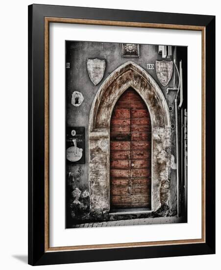 Ancient Door in L'Aquila-Andrea Costantini-Framed Photographic Print