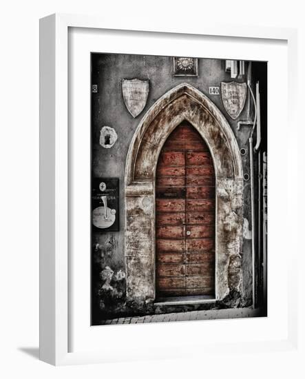 Ancient Door in L'Aquila-Andrea Costantini-Framed Photographic Print