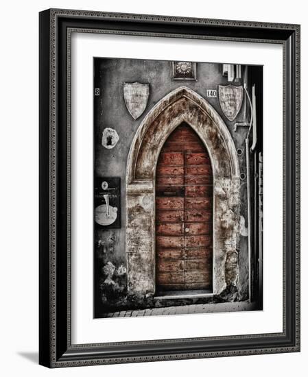 Ancient Door in L'Aquila-Andrea Costantini-Framed Photographic Print