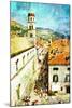 Ancient Dubrovnik - Artistic Picture In Painting Style-Maugli-l-Mounted Art Print