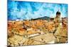 Ancient Dubrovnik -Artwork In Painting Style-Maugli-l-Mounted Art Print