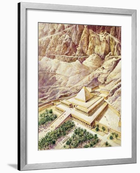 Ancient Egypt, Thebes, Deir El-Bahri, Reconstructed Temple of Hatshepsut-null-Framed Giclee Print