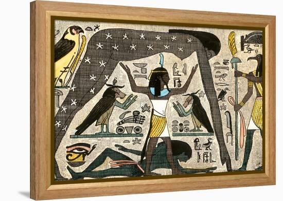 Ancient Egyptian Deities Shu Separating Sibu and Nuit-null-Framed Premier Image Canvas