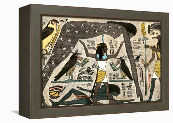 Ancient Egyptian Deities Shu Separating Sibu and Nuit-null-Framed Premier Image Canvas