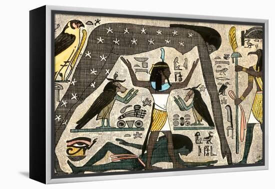 Ancient Egyptian Deities Shu Separating Sibu and Nuit-null-Framed Premier Image Canvas