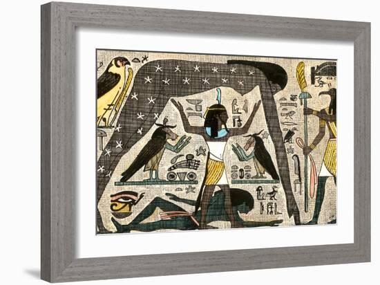 Ancient Egyptian Deities Shu Separating Sibu and Nuit-null-Framed Giclee Print