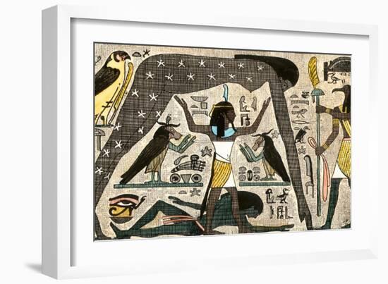 Ancient Egyptian Deities Shu Separating Sibu and Nuit-null-Framed Giclee Print