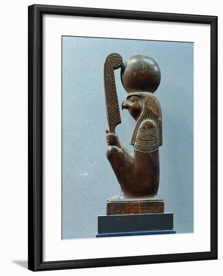 Ancient Egyptian Figurine of Sun God Ra in as Falcon-null-Framed Giclee Print