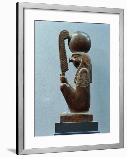 Ancient Egyptian Figurine of Sun God Ra in as Falcon-null-Framed Giclee Print