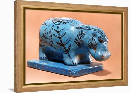 Ancient Egyptian Hippopotamus Figurine, 16th Century BC-null-Framed Premier Image Canvas