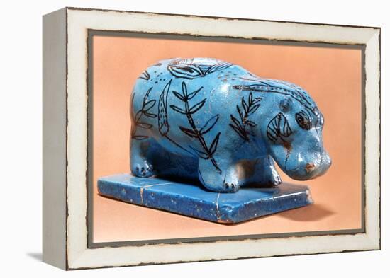 Ancient Egyptian Hippopotamus Figurine, 16th Century BC-null-Framed Premier Image Canvas