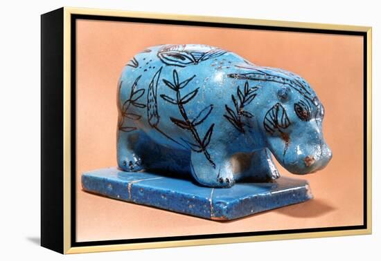 Ancient Egyptian Hippopotamus Figurine, 16th Century BC-null-Framed Premier Image Canvas