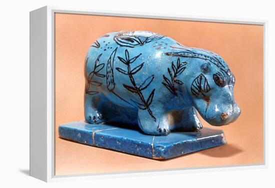 Ancient Egyptian Hippopotamus Figurine, 16th Century BC-null-Framed Premier Image Canvas