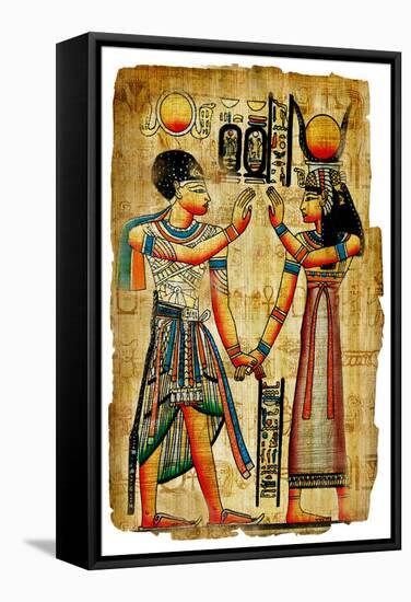 Ancient Egyptian Papyrus-Maugli-l-Framed Stretched Canvas