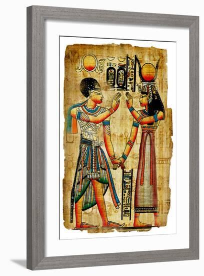 Ancient Egyptian Papyrus-Maugli-l-Framed Art Print