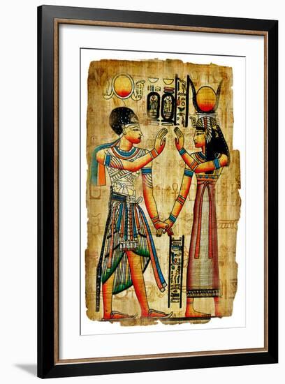 Ancient Egyptian Papyrus-Maugli-l-Framed Art Print