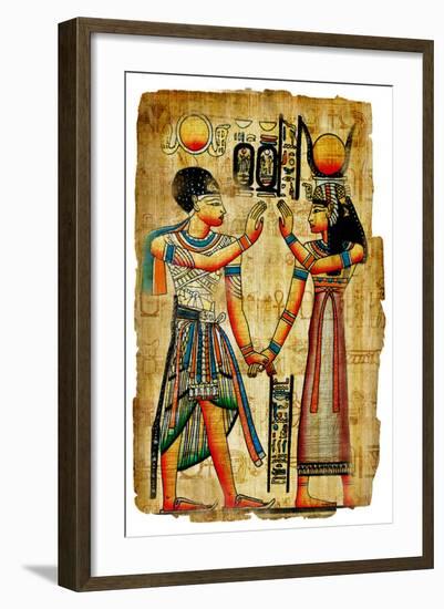 Ancient Egyptian Papyrus-Maugli-l-Framed Art Print