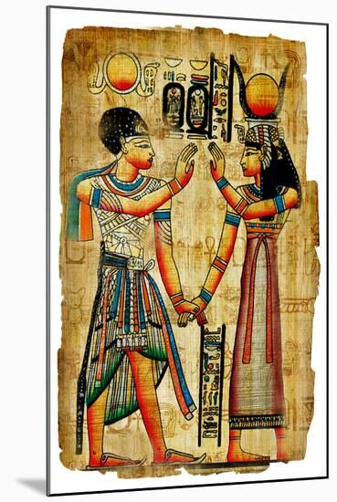 Ancient Egyptian Papyrus-Maugli-l-Mounted Art Print