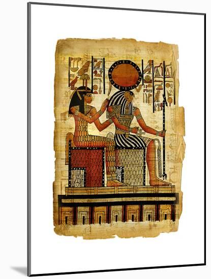 Ancient Egyptian Parchment-Maugli-l-Mounted Art Print
