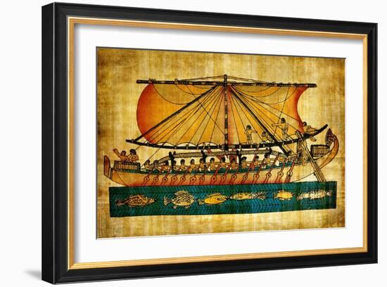 Ancient Egyptian Parchment-Maugli-l-Framed Art Print