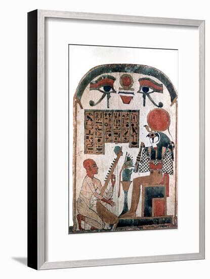 Ancient Egyptian stele, 11th-10th century BC. Artist: Unknown-Unknown-Framed Giclee Print