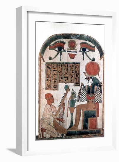 Ancient Egyptian stele, 11th-10th century BC. Artist: Unknown-Unknown-Framed Giclee Print
