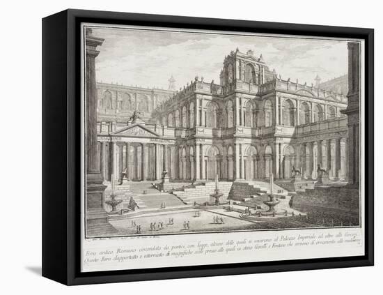 Ancient Forum Surrounded by Porticoes, c.1743-Giovanni Battista Piranesi-Framed Premier Image Canvas