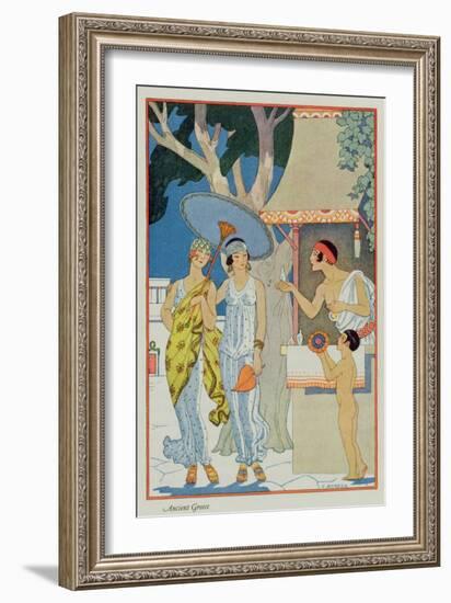 Ancient Greece, from 'The Art of Perfume', pub. 1912-Georges Barbier-Framed Giclee Print