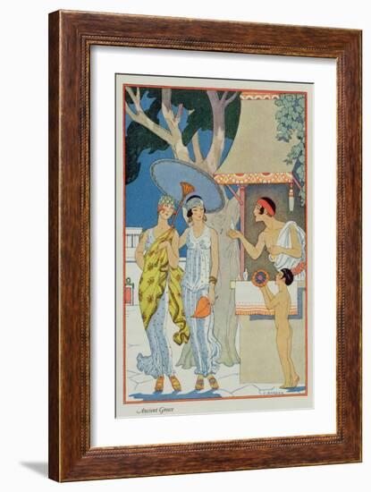 Ancient Greece, from 'The Art of Perfume', pub. 1912-Georges Barbier-Framed Giclee Print